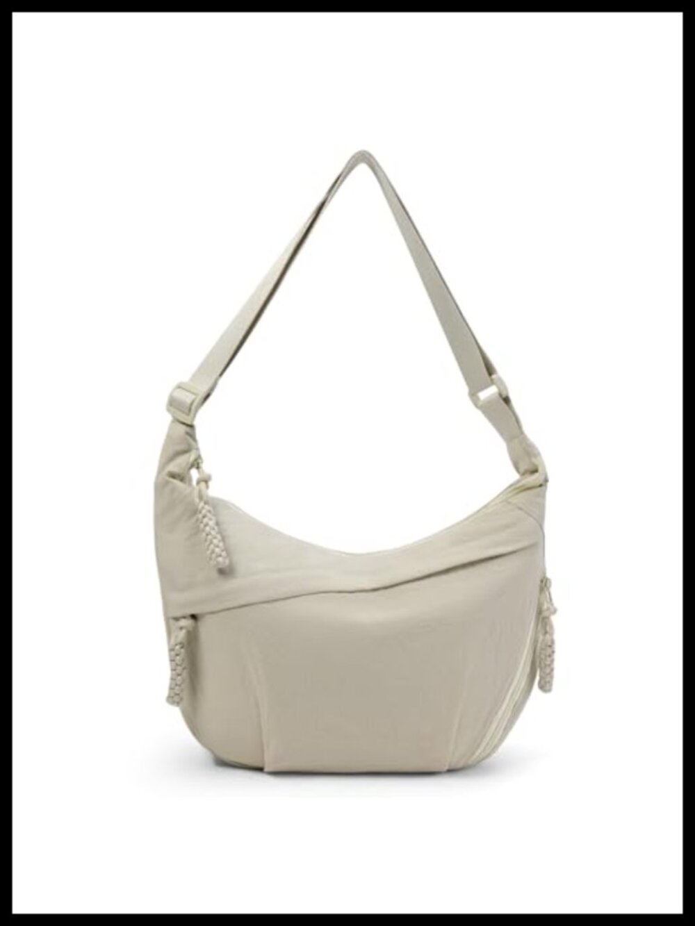Nylon Crescent Crossbody Bag for Women Lightweight Hobo Purse